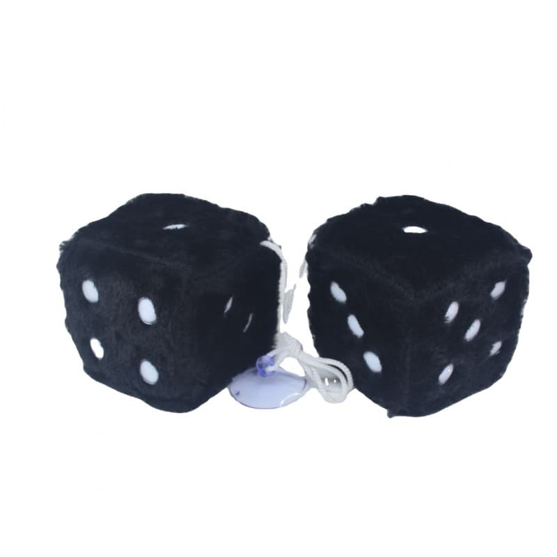 6cm long hair hot stamping dot dice plush toy cube 5