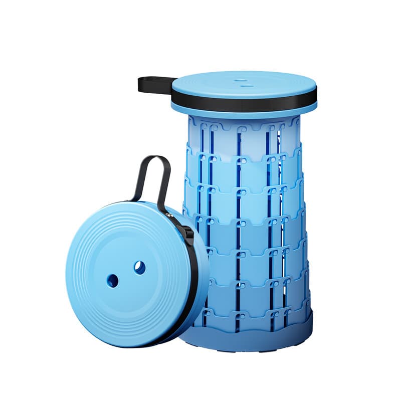 Retractable stool outdoor picnic brand new gradient camping trip fishing queue stool plastic folding stool portable 5