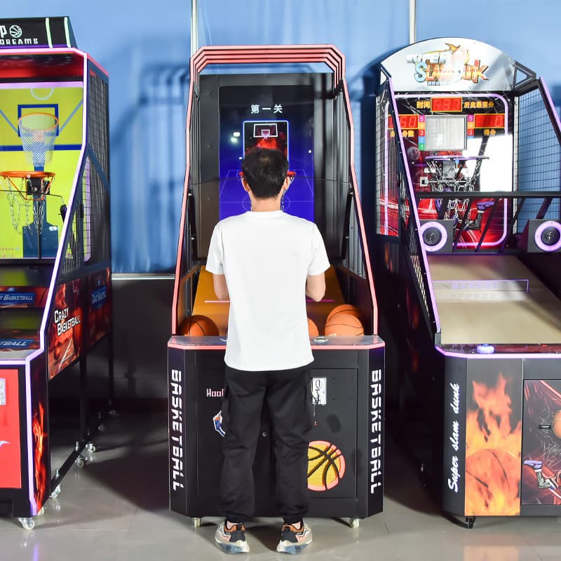 Basketball folding basket machine for adults with coins, game console, large machine, videogame, equipment 2
