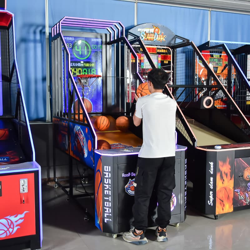 Basketball folding basket machine for adults with coins, game console, large machine, videogame, equipment 3