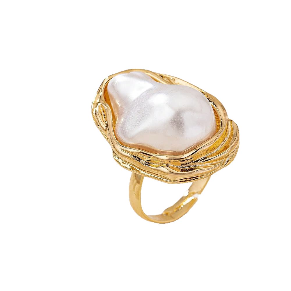 (Cross-border trading), retro ring pearl, fashionable design earrings, set, European style, 3 piece set 5