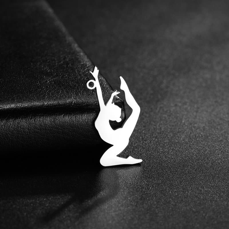 Pendant stainless steel for yoga, gymnastics accessory, necklace, does not fade 3