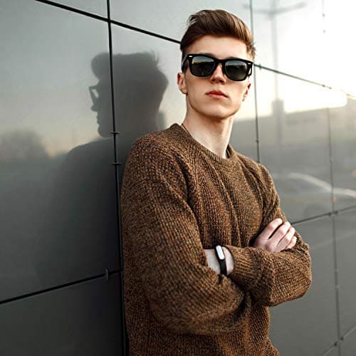Travel black sunglasses for men and women, retro glasses solar-powered 2