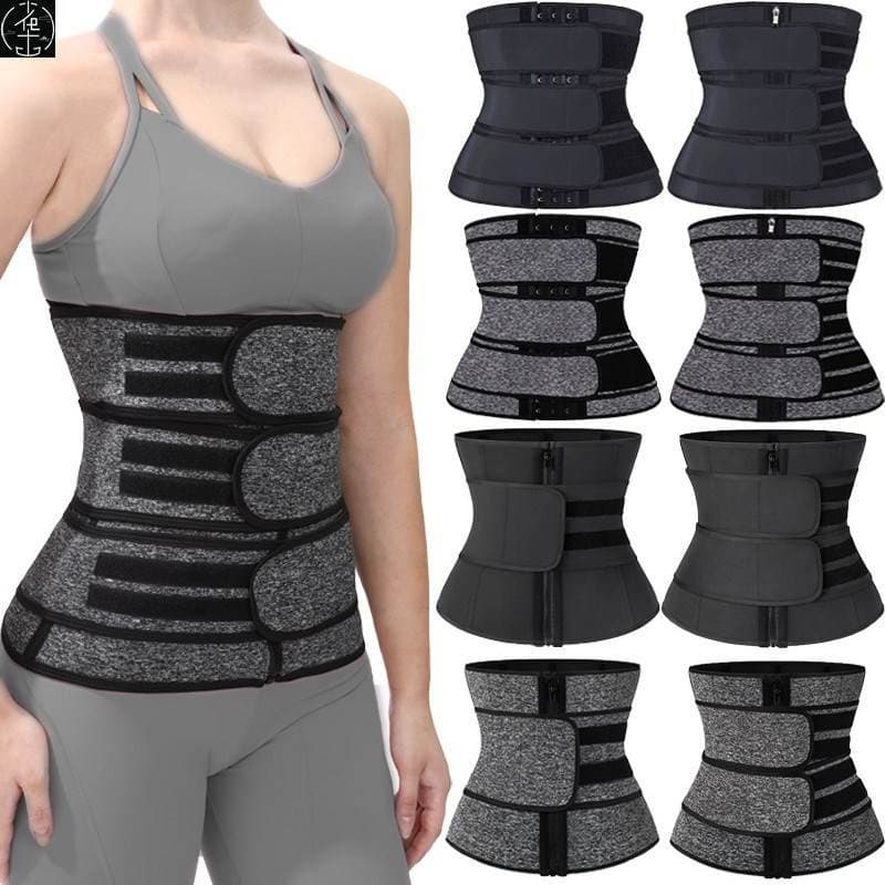 [Plus Size Waist Trainer Corset Sport Girdle Double Belt Faja] 2
