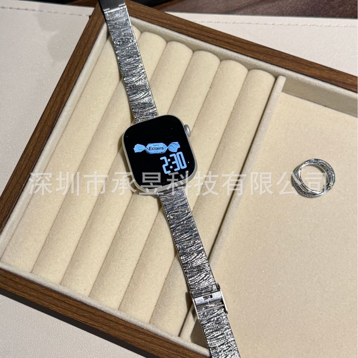 Huawei, wavy watch strap stainless steel, bracelet, 22mm 2