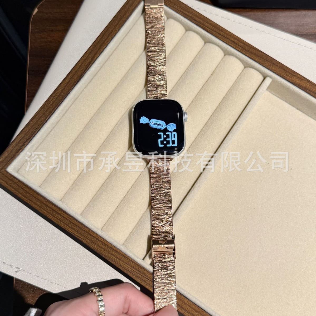 Huawei, wavy watch strap stainless steel, bracelet, 22mm 3