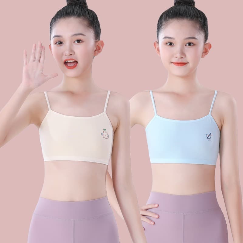 Cotton T-shirt, tube top for students, underwear, 7-9-11-13-14 years, for teenagers, for secondary school 3