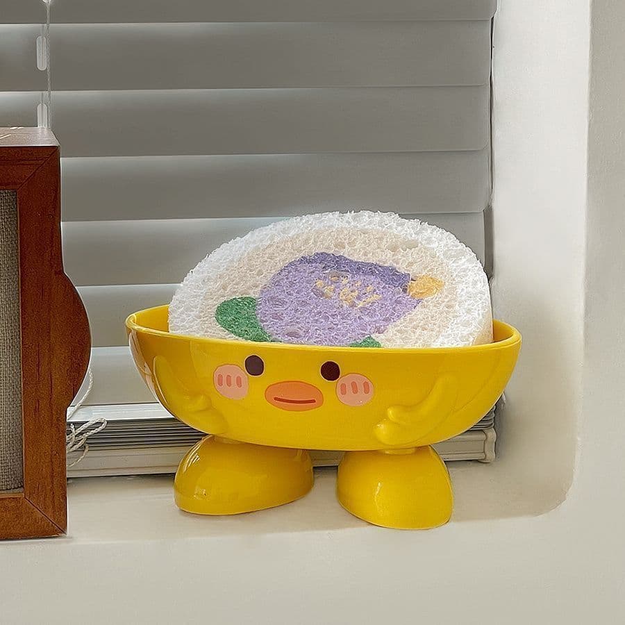 B.Duck, cute drying rack, cartoon children's soap holder 4