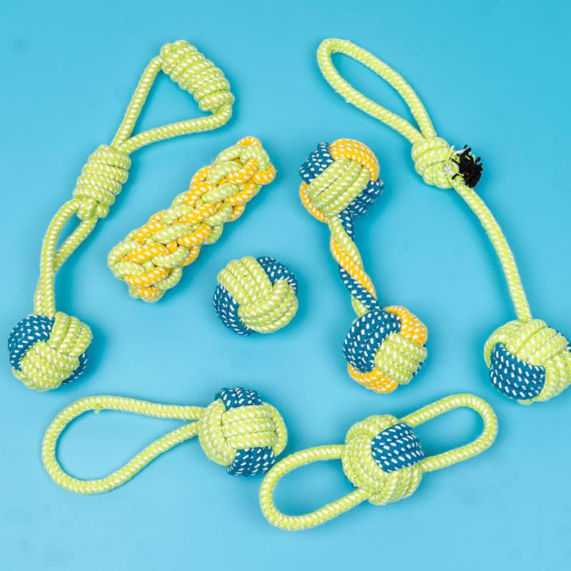 Dog toy, rope, biting grinding tooth rope, puppy bite rope, labra multi -border golden gross tug -of -rope 3