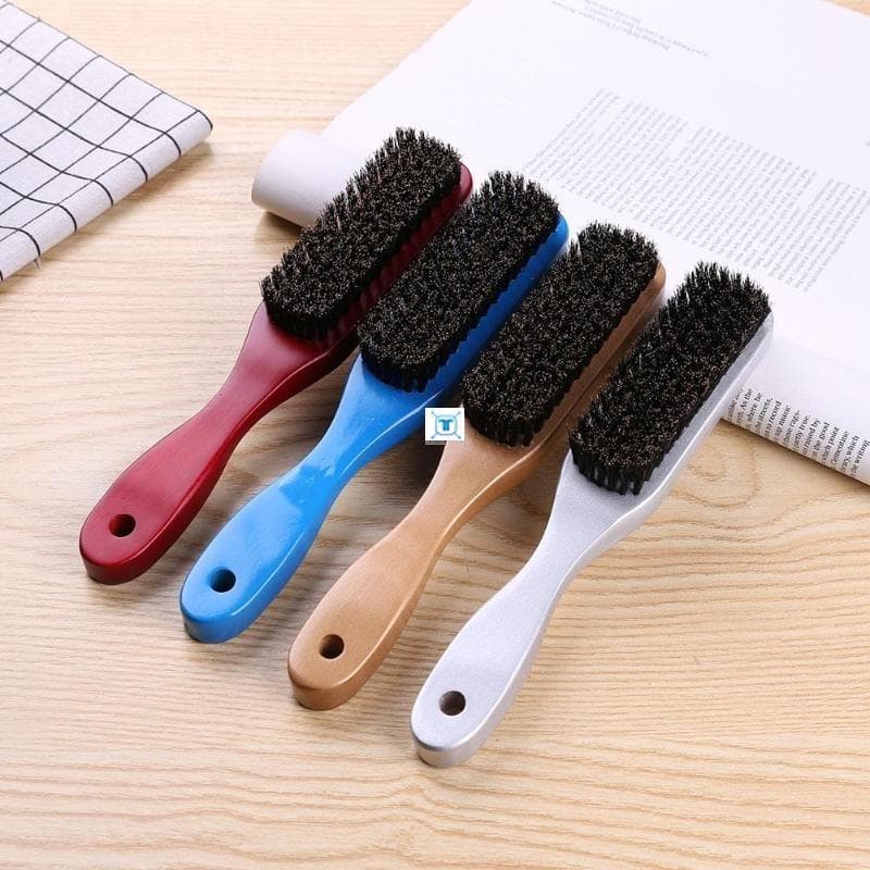 [Wood Handle Hair Brush Hard Boar Bristle Combs For Men Women]