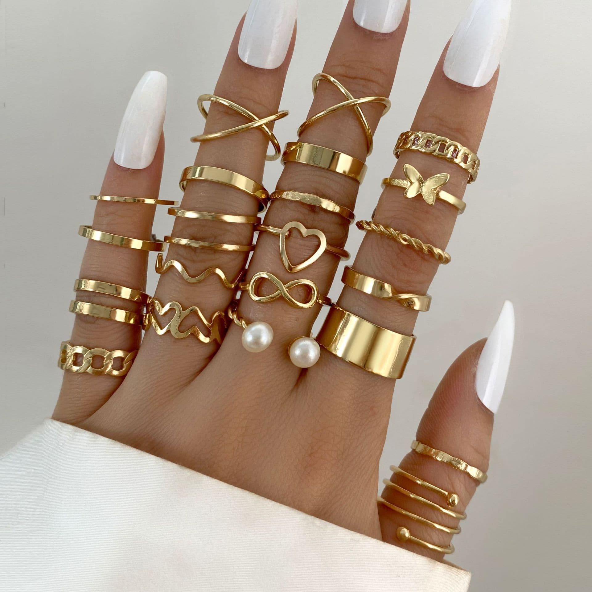 (Cross-border trading), ring, multi-joint set, European style, 22 pieces 1