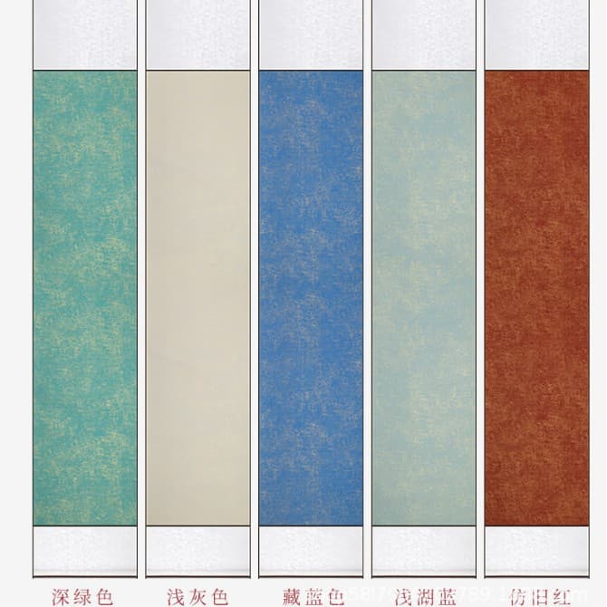 Gilded scroll Handmade batik thickened rice paper hanging scroll blank scroll four-open half-blank rice paper 2