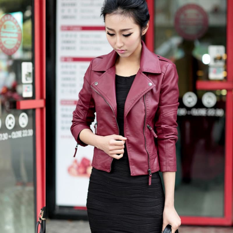 2024 Female Jackets Leather Jacket Autumn Coat women leather jacket 3