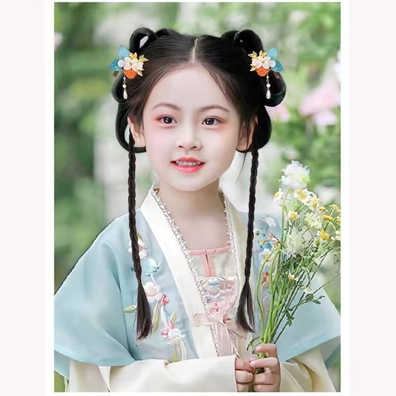 Children's hair accessory, Chinese hairpin, wig with pigtail, headband, hairgrip 2