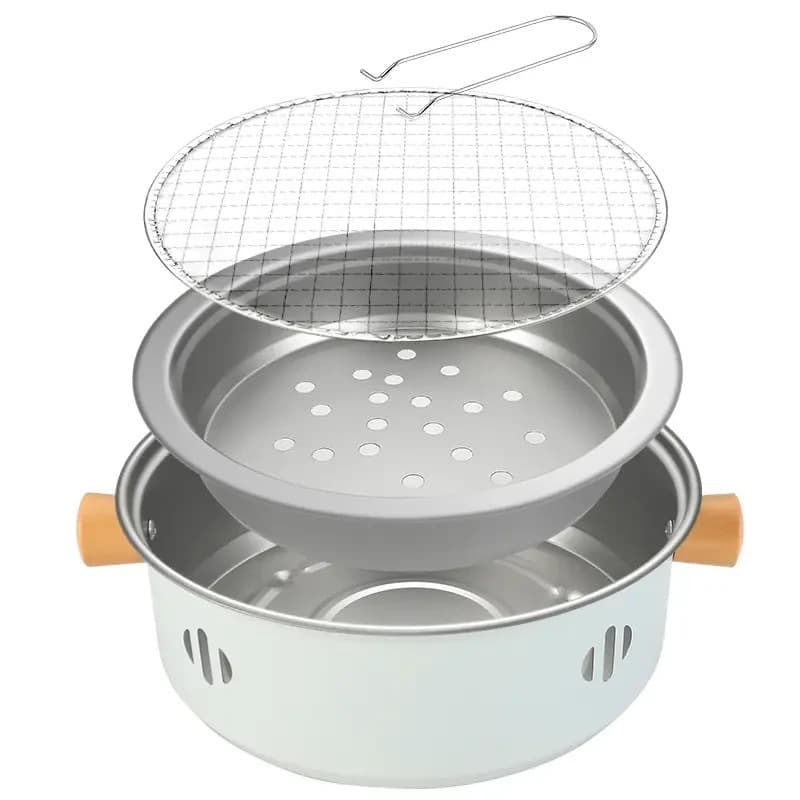 Tea-boiled barbecue stove, indoor, outdoor, barbecue rack, camping, household barbecue stove, portable barbecue stove, charcoal oven 4