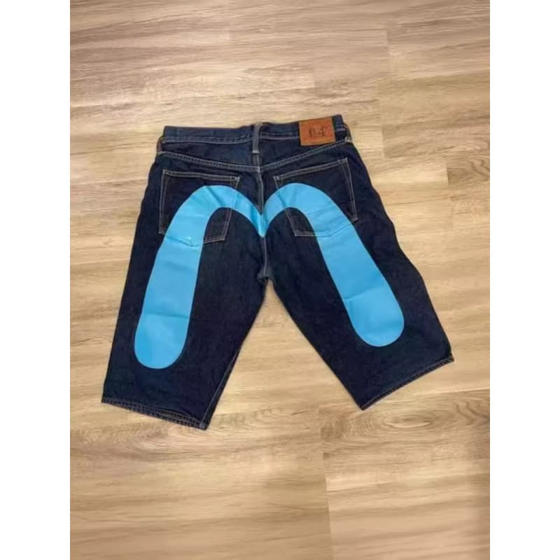 Shorts, trousers hip-hop style, summer denim skirt, loose fit, Gothic 5