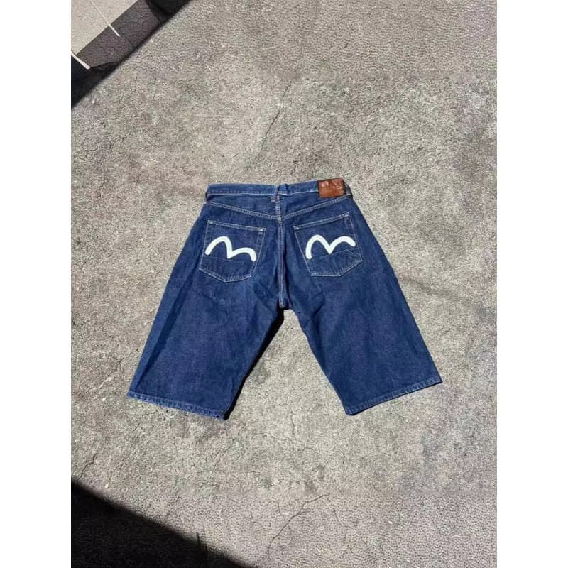 Shorts, trousers hip-hop style, summer denim skirt, loose fit, Gothic 1