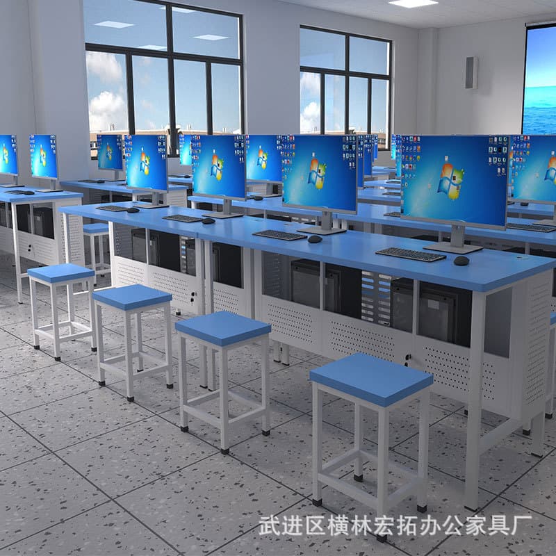 School computer classroom computer table training room classroom computer room class computer room desktop double single table and chair 4