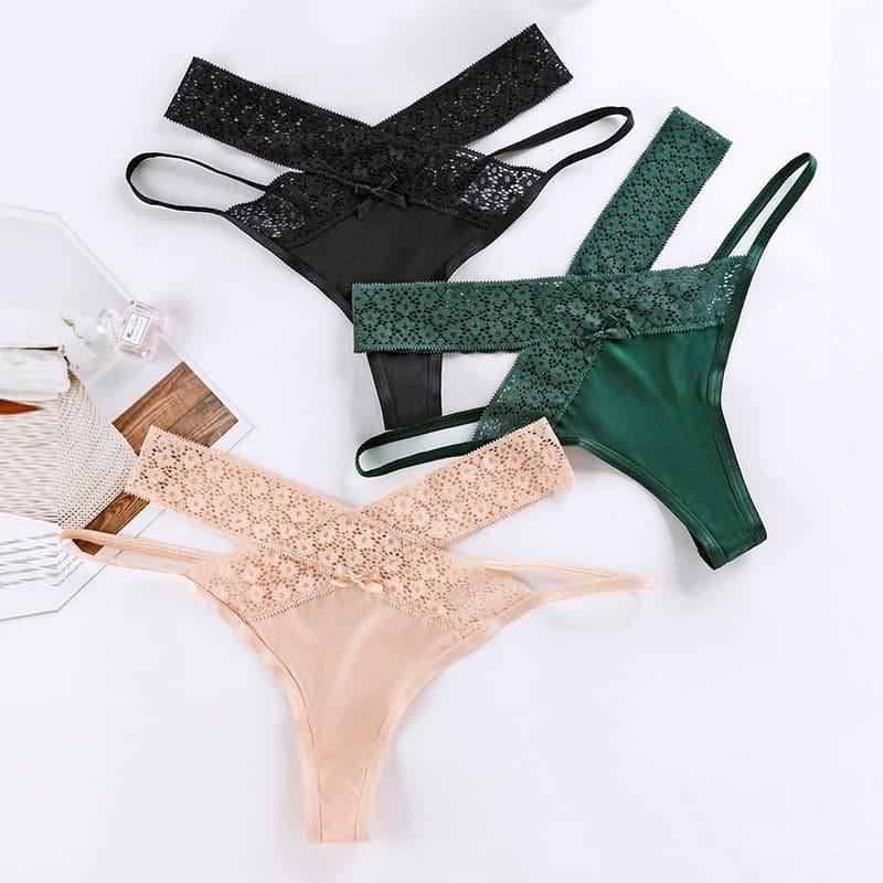 Underwear SEXY LACE PANTIES Transparent UnderPant G-String Thong 2