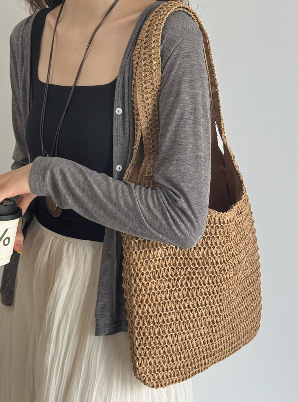 Summer woven straw capacious one-shoulder bag for leisure 3