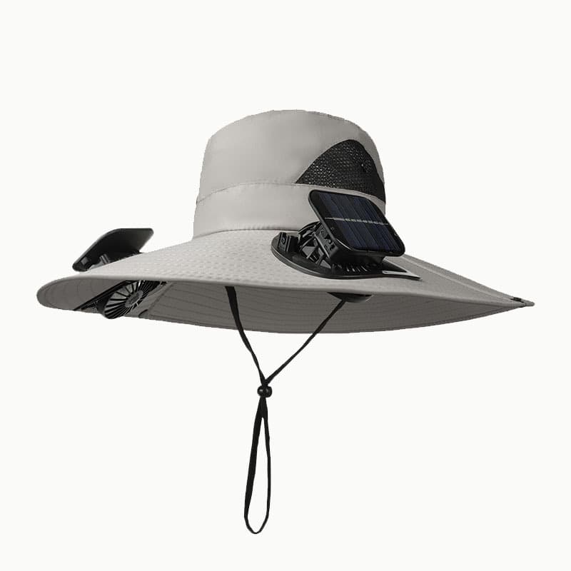 (Cross-border trading), men's air fan solar-powered charging for fishing, travel sun hat 5