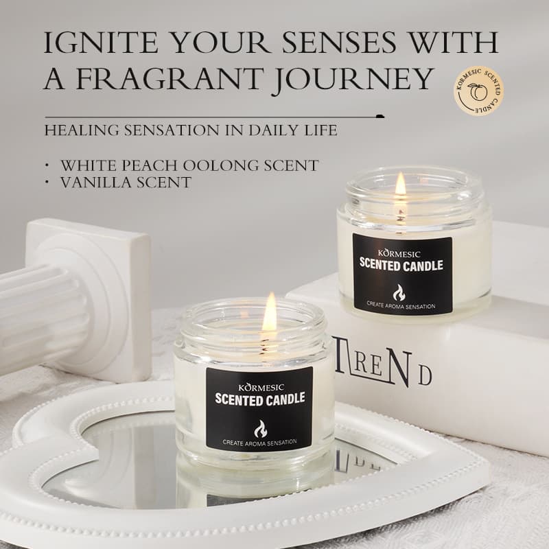 KORMESIC White peach oolong scented candles Scented candles cross-border foreign trade manufacturers wholesale 2