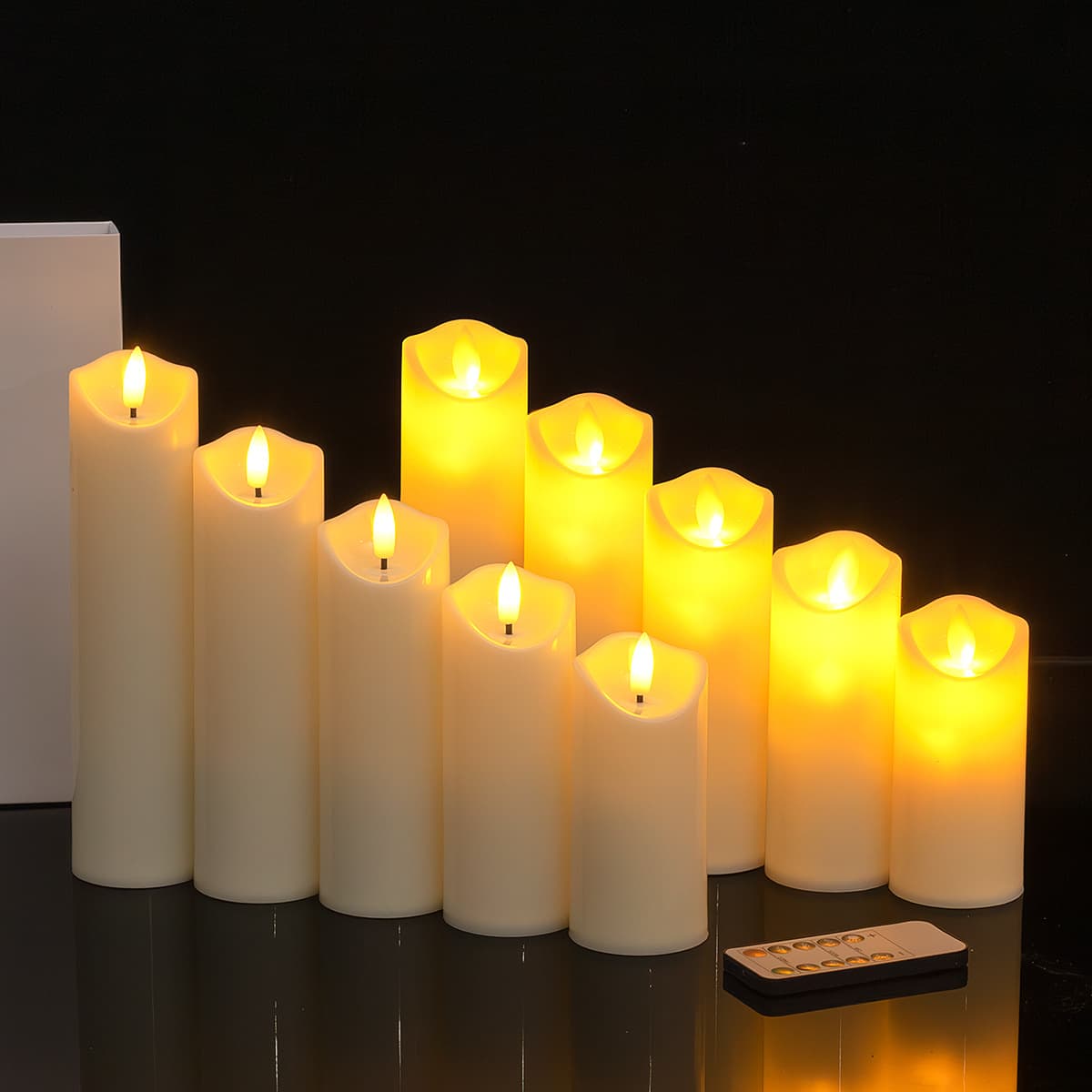 LED electronic candle simulated swinging flame remote control candle holiday party wedding scene layout decoration props 2
