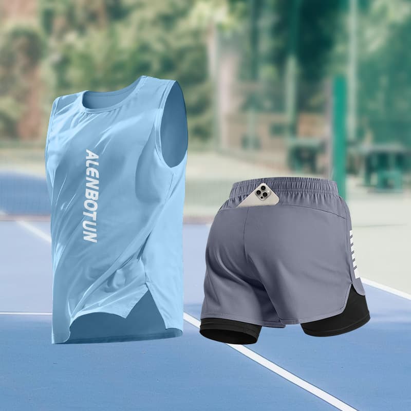 Summer sports suit for training, body-friendly quick dry basketball T-shirt for gym, shorts, for running