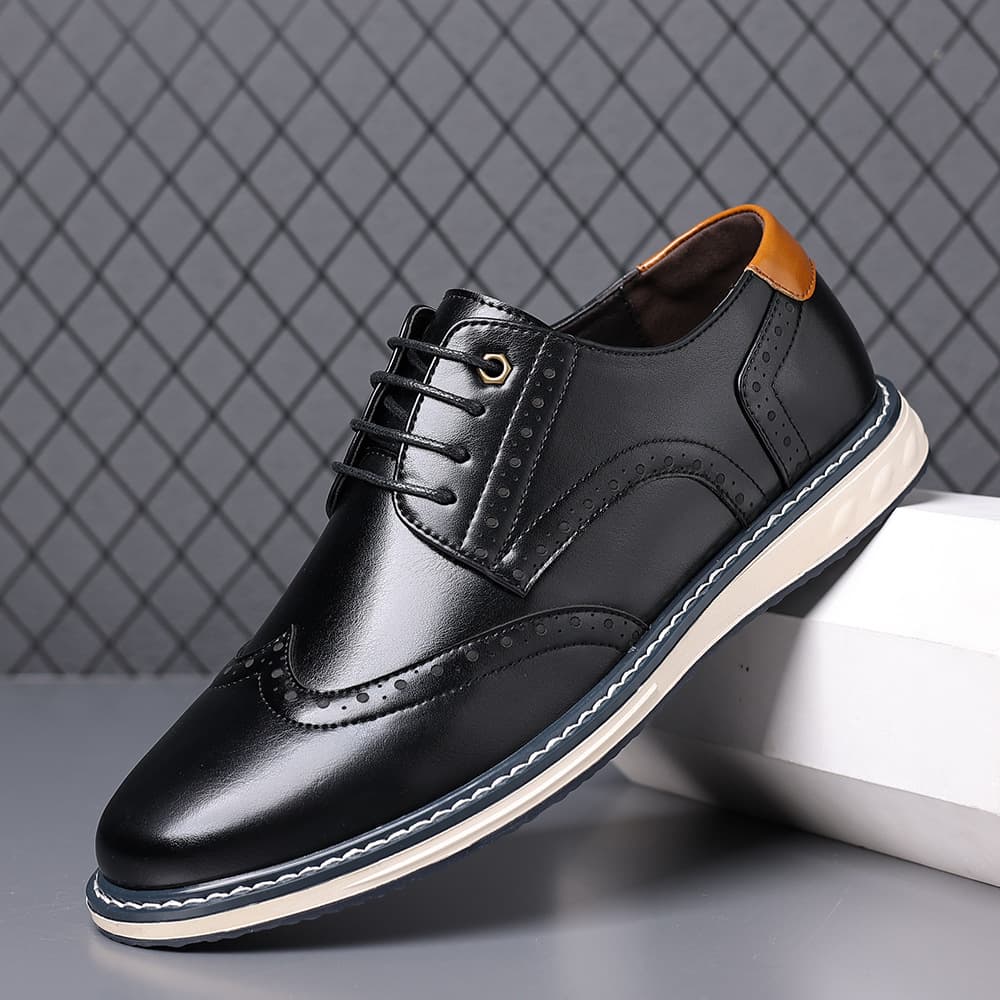 Carefully selected cross-border Brogue formal men's shoes, business gentleman, British Derby leather handmade, daily casual men's shoes