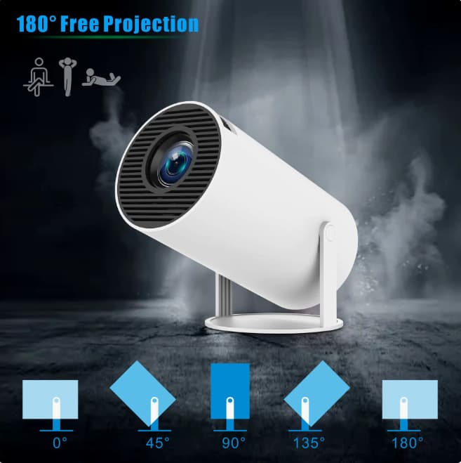 HY300Pro projector intelligent 1080P Android home living room wall projection portable mini 4K gun barrel projector 4