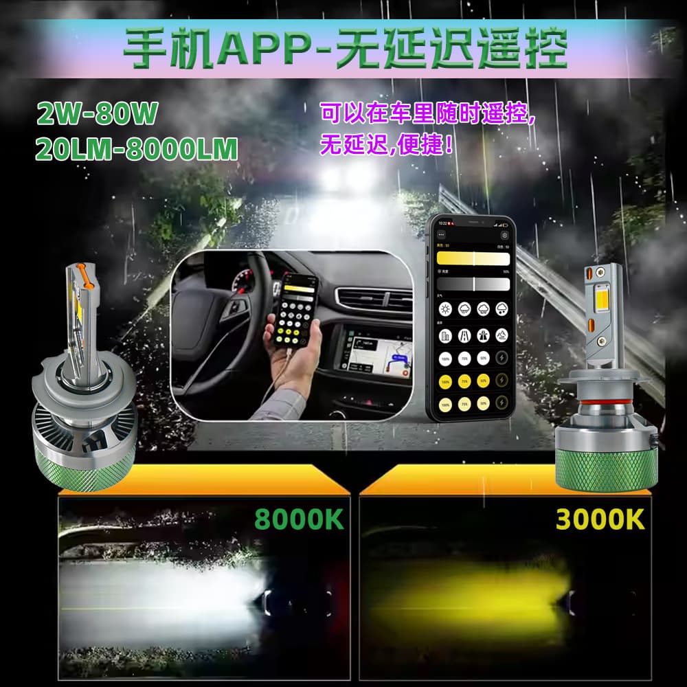 DGLS LED headlights, wireless lantern, bluetooth 2