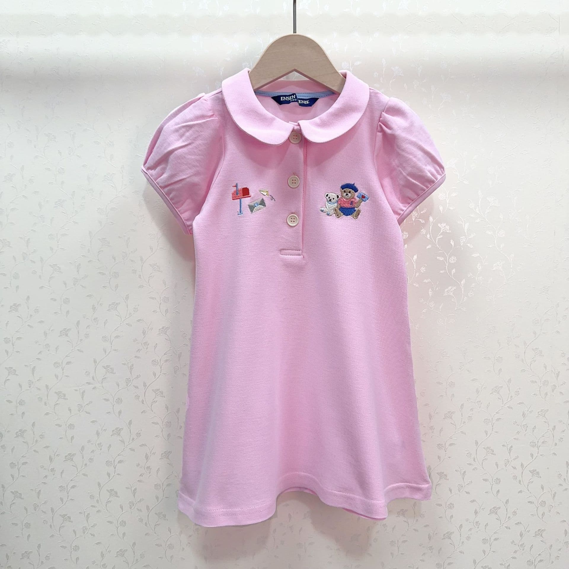 Summer children's short sleeve dress, with little bears, children's clothing, western style 5