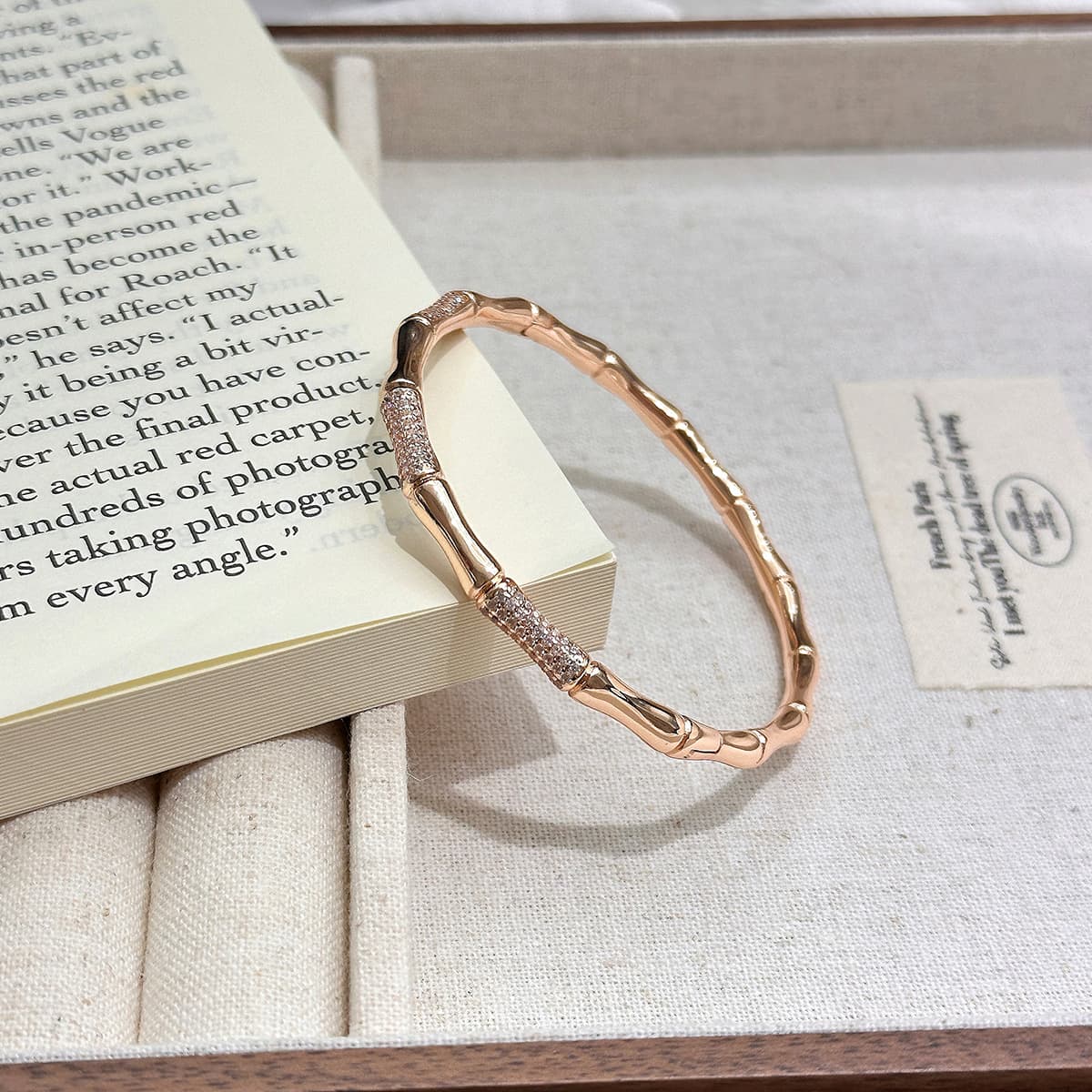 Design bamboo universal women's bracelet, Chinese style, simple and elegant design, high-quality style 4
