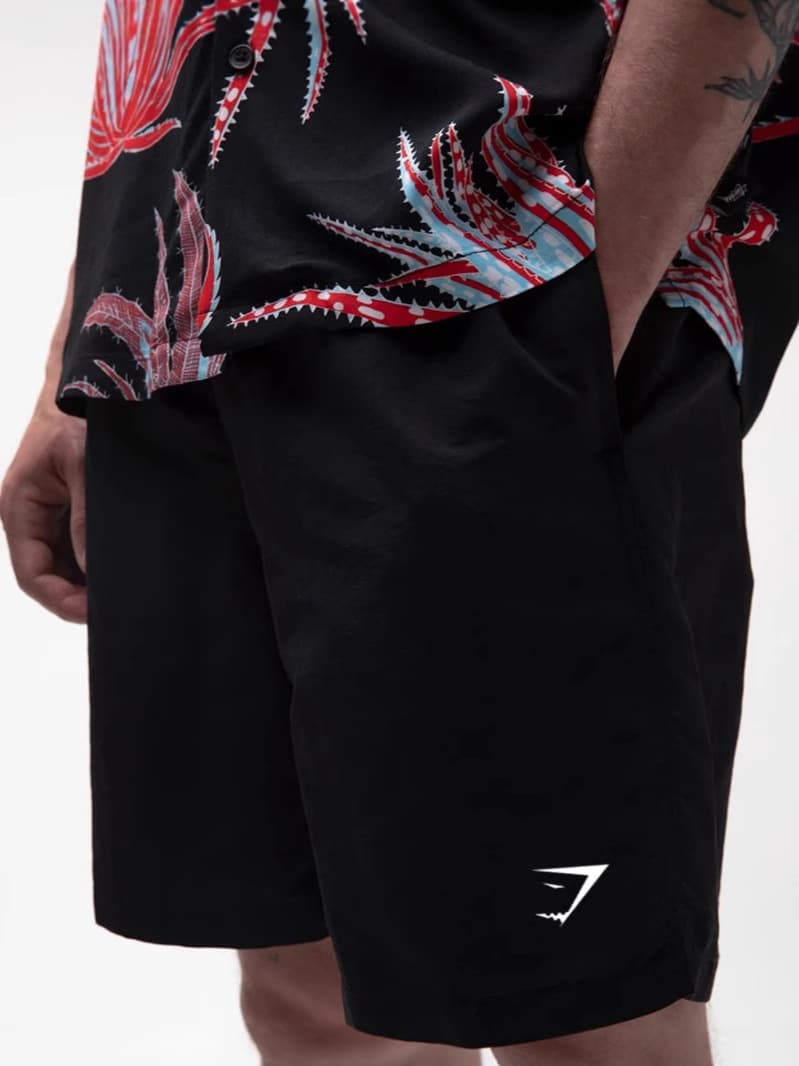 GYMSHARK Sports quick dry shorts for leisure, trousers, shark, loose straight fit 4
