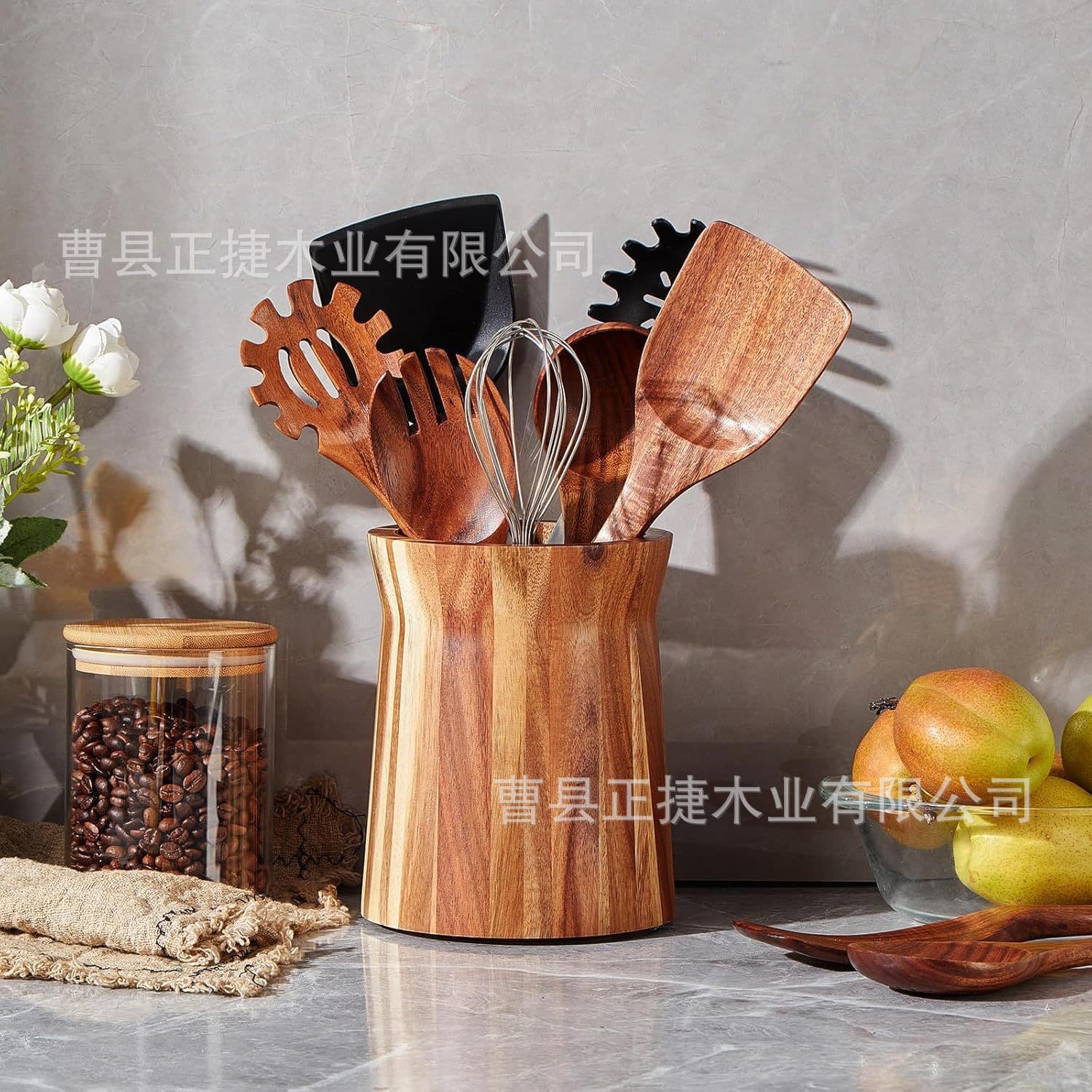 (Cross-border trading), wooden tableware, storage box for home use, kitchenware, storage system 3