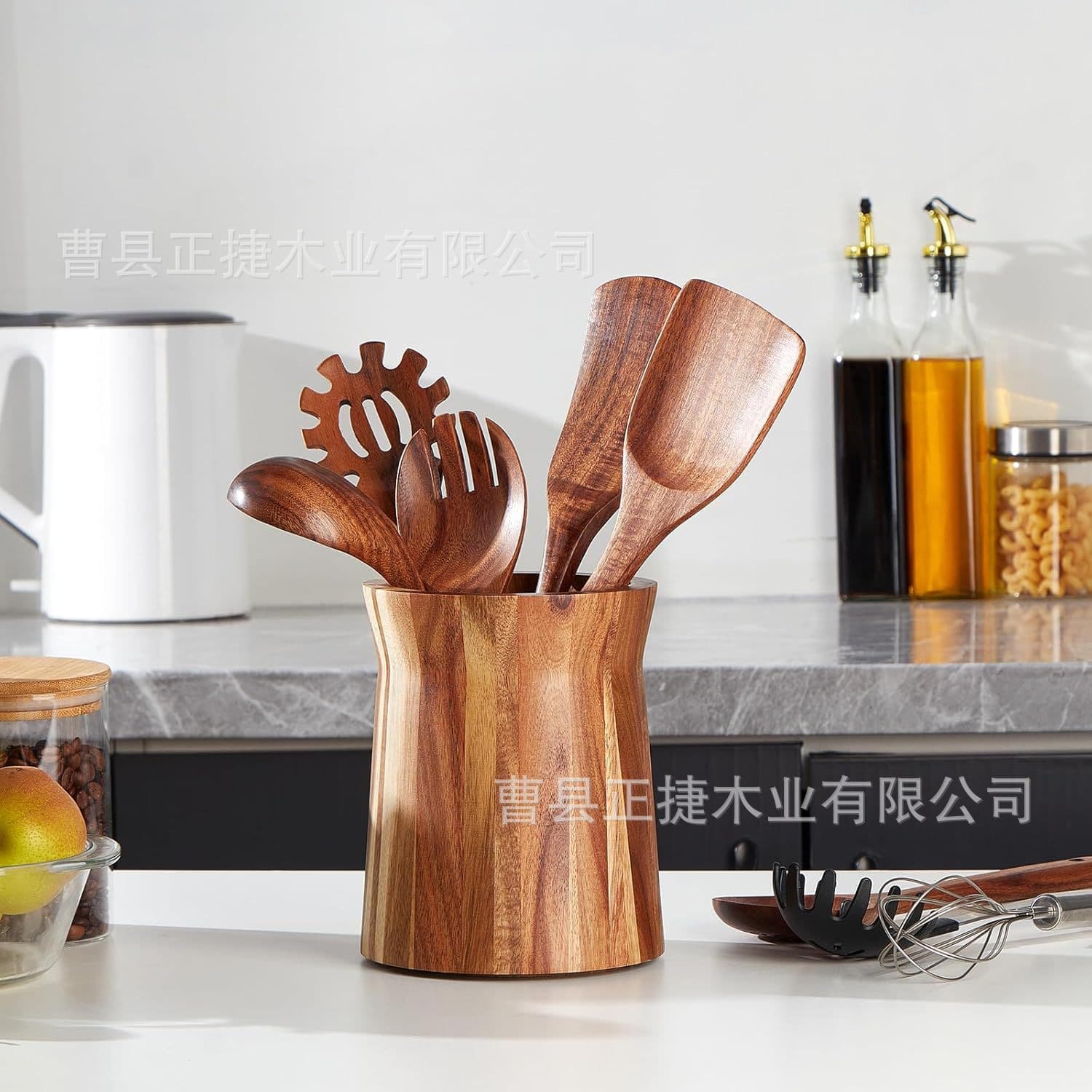 (Cross-border trading), wooden tableware, storage box for home use, kitchenware, storage system 4