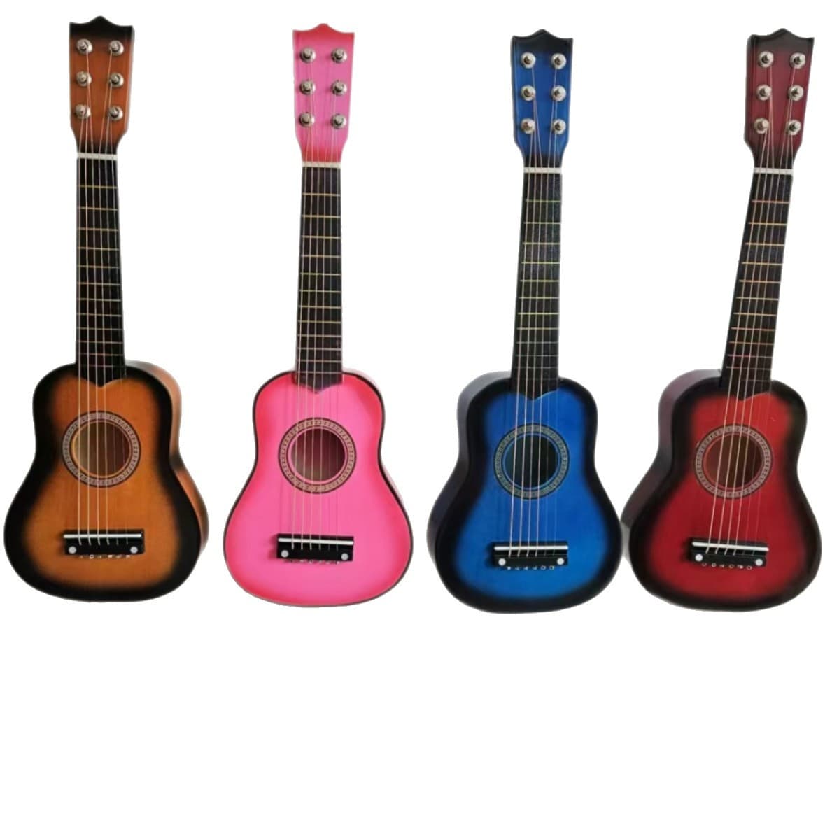 (Cross-border trading), (Wholesale), multicoloured wooden teaching guitar, 21 inch, for beginners 5