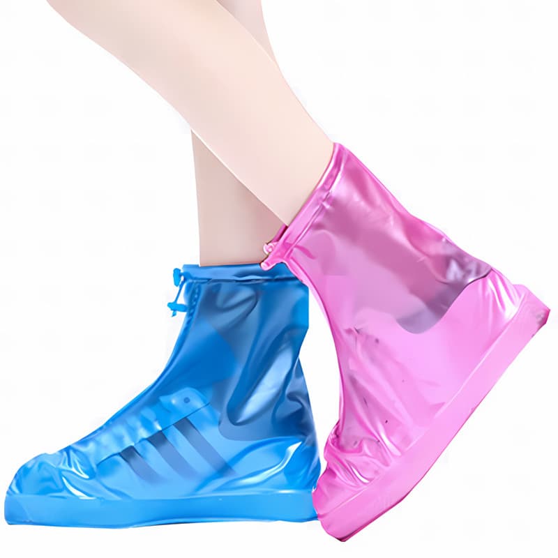 Non-slip wear-resistant shoe covers for men and women with zipper PVC, mid-length 5