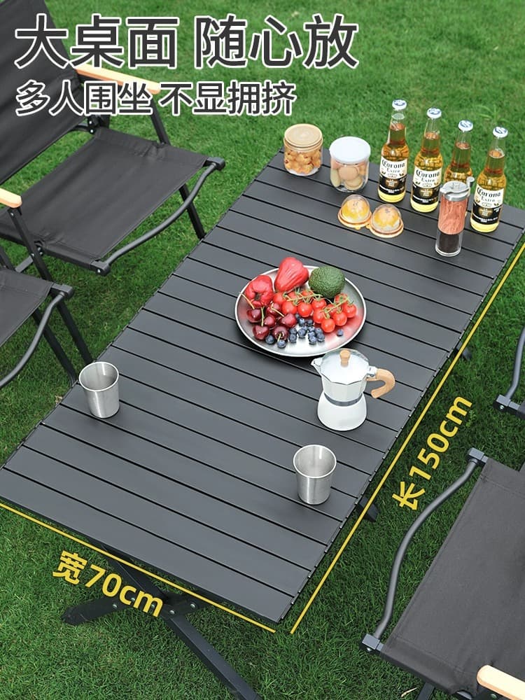 Travel folding handheld picnic table for camping, highchair for table, equipment, set 2