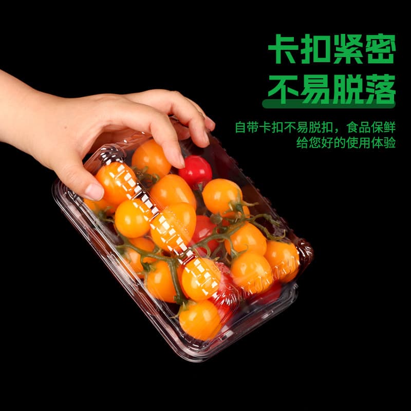Disposable fruit box Watermelon Strawberry Food grade plastic box Bento fruit cut box Disposable transparent fruit and vegetable box 4