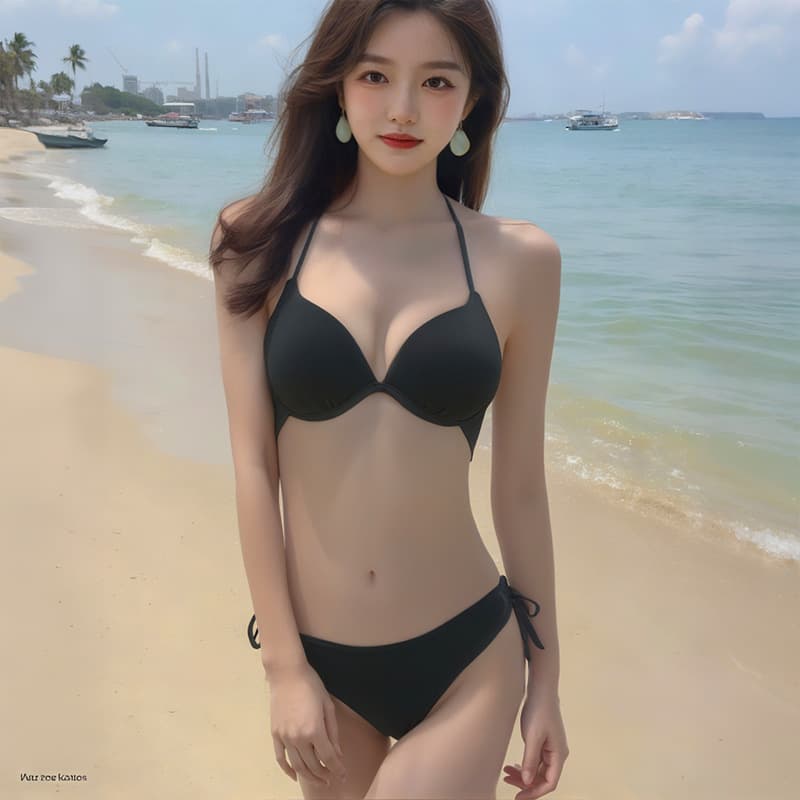 Sexy swimwear, set, supporting top with cups, bra, underwear 2