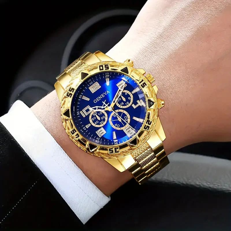 (Cross-border trading), (Wholesale), fashionable swiss watch, set, men's watch, high-quality style, Birthday gift, 4 piece set 4
