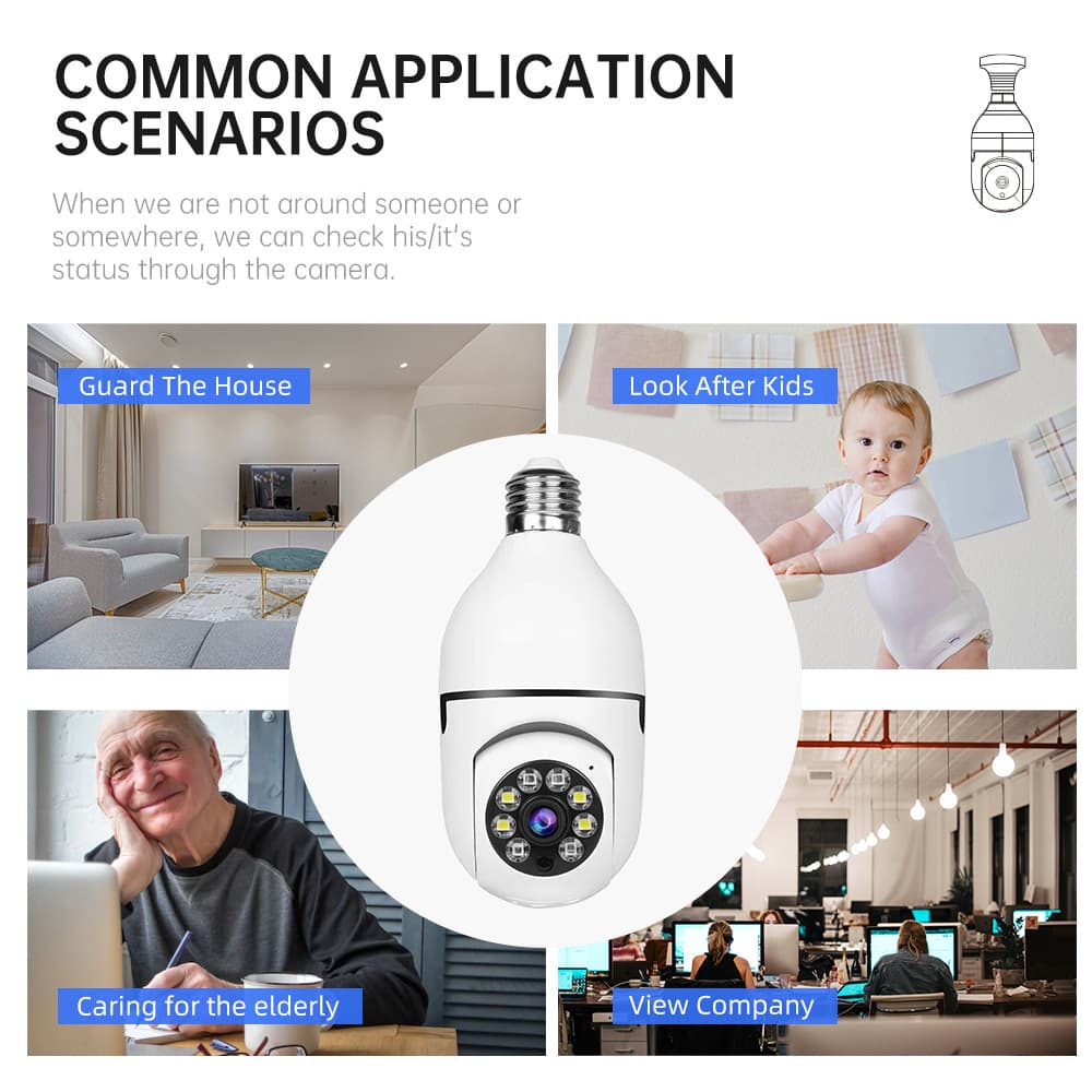 Bulb, wireless alarm, monitor, safe CCTV camera, videocamera 4