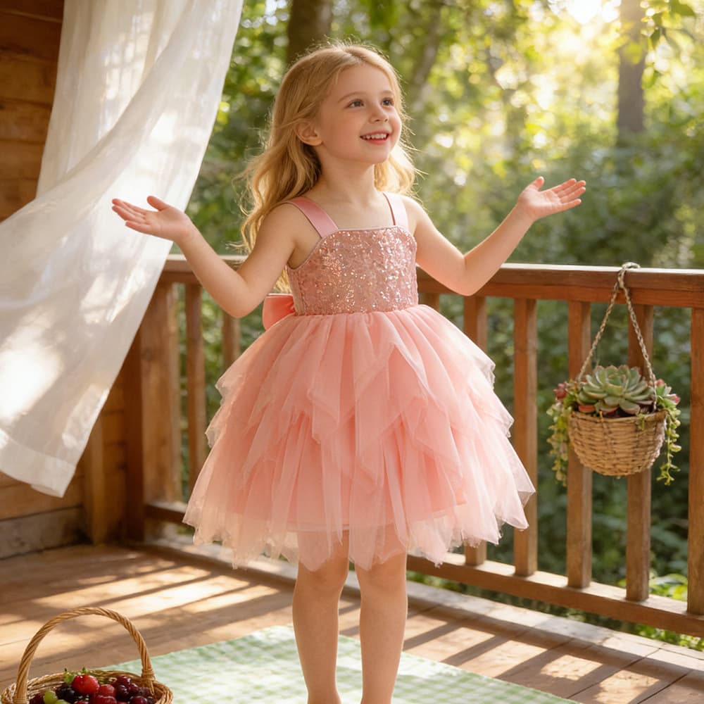 Children's small princess costume, wedding dress, piano performance costume, western style 1