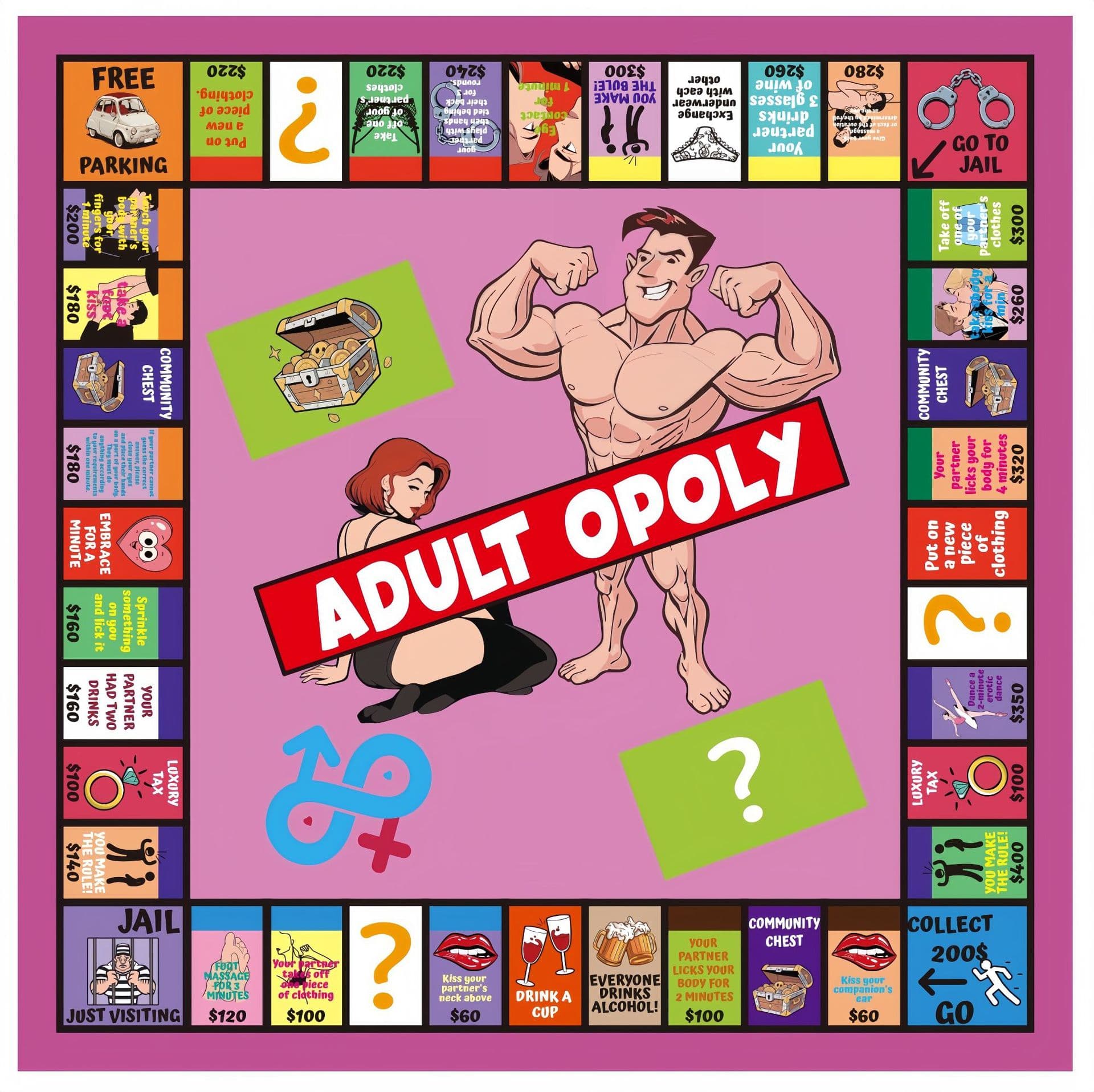 Adult Couple Game Night Monopoly Game 1