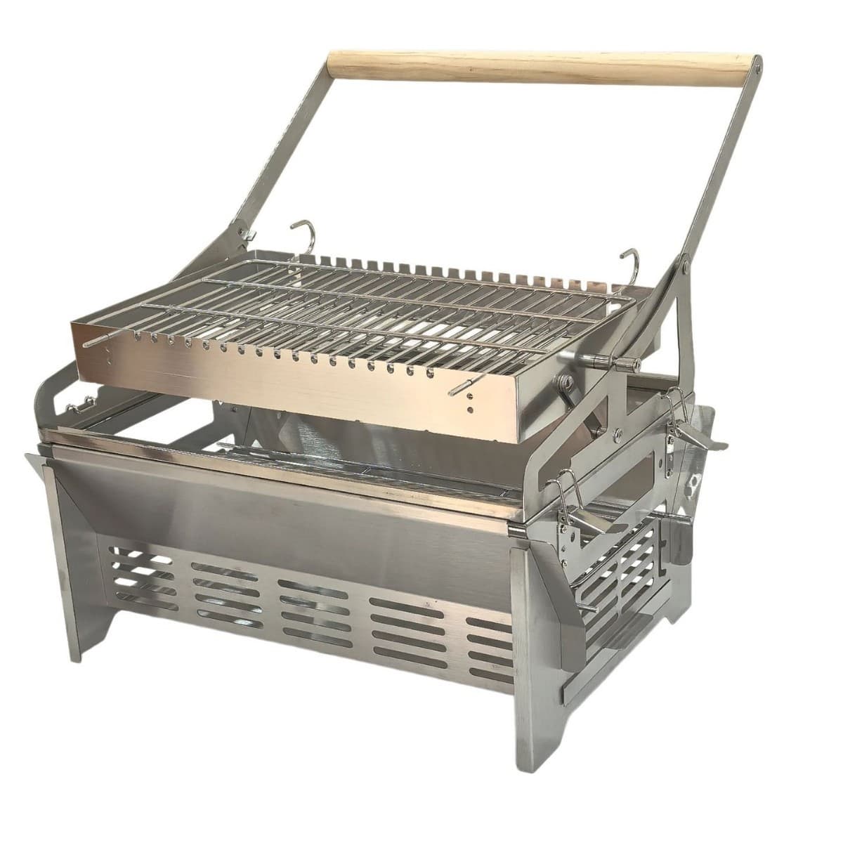 Cross-border popular 304 stainless steel detachable flip-up household charcoal grill outdoor fish grill grill 5