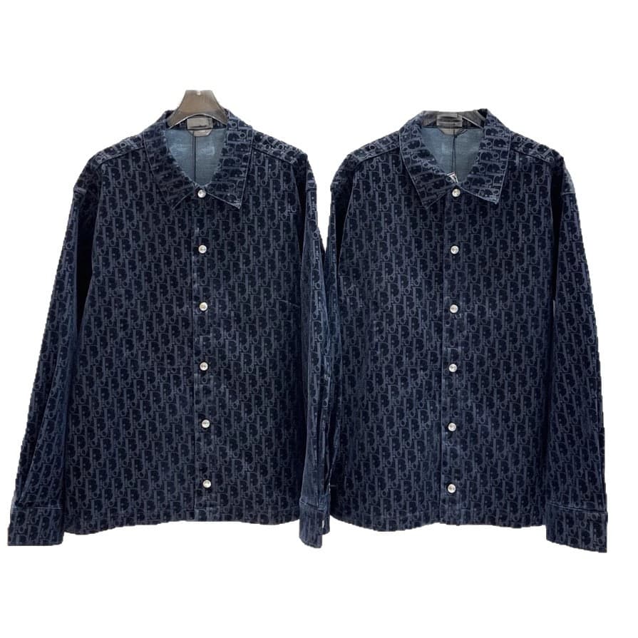 Good quality foreign trade micro business wholesale dark pattern full print CD men's denim jacket men's jacket 5