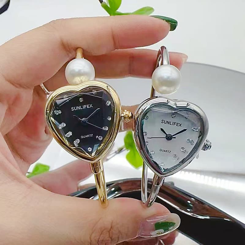 SUNLIFEX Dial pearl, high quality sophisticated bracelet, small women's watch, small dial 3
