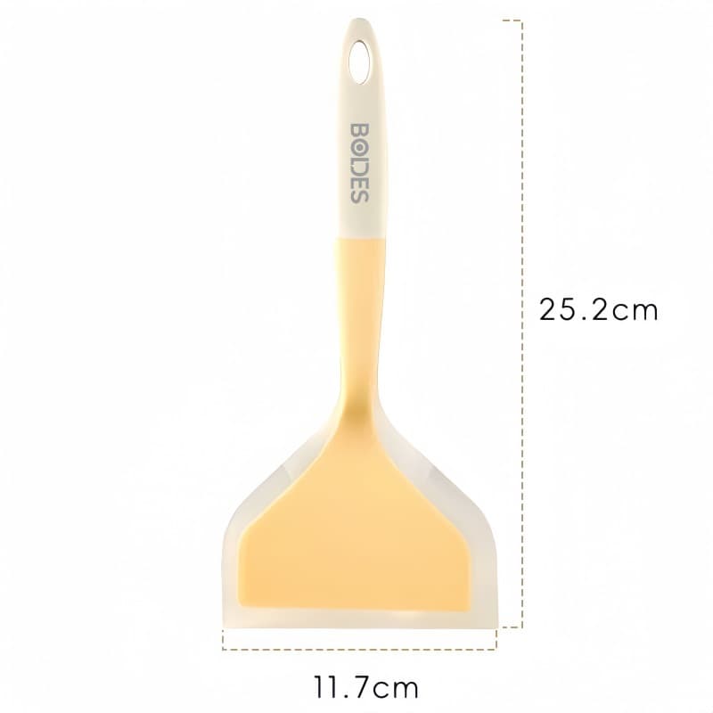 New food grade silicone shovel pancake shovel high temperature resistant non-stick spatula wide mouth frying shovel jade burning shovel wholesale 5