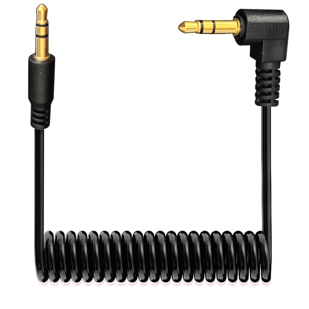 Elastic spring mobile phone music audio cable elbow audio cable connection audio headset car AUX play songs 4